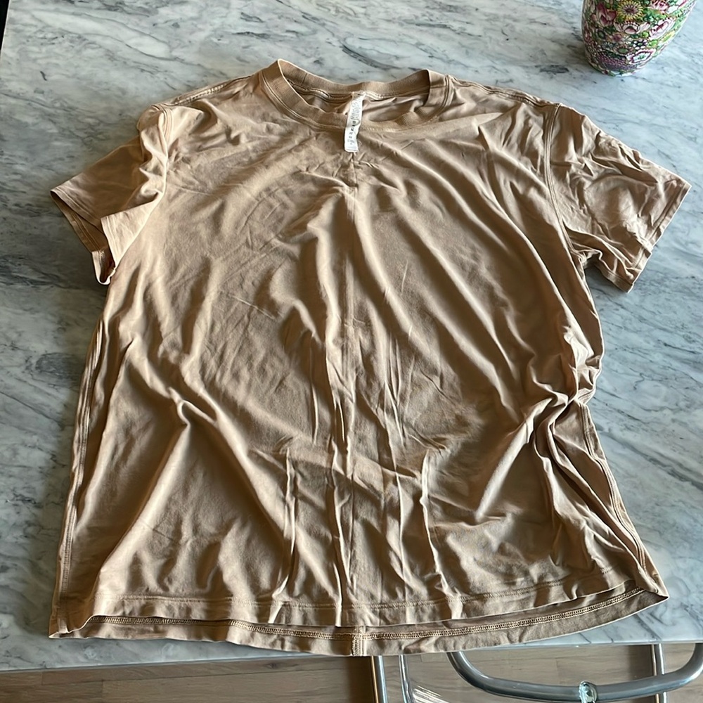 Lululemon tan All Yours tee size 10